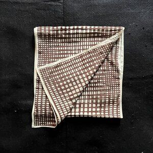 Veresa By Vera Rectangular Brown/Cream Scarf 46” x 10”